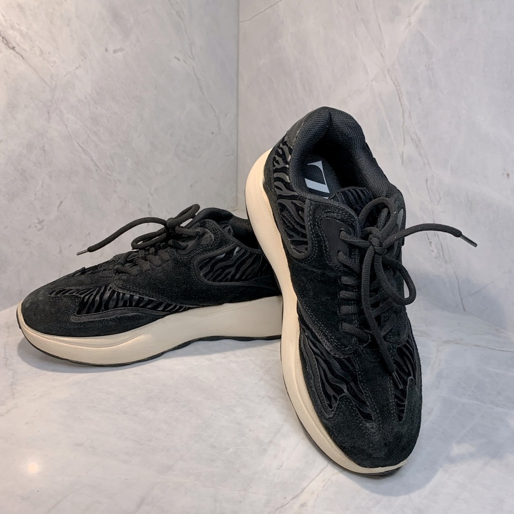 Zara black zebra print platform sneaker size 40|9